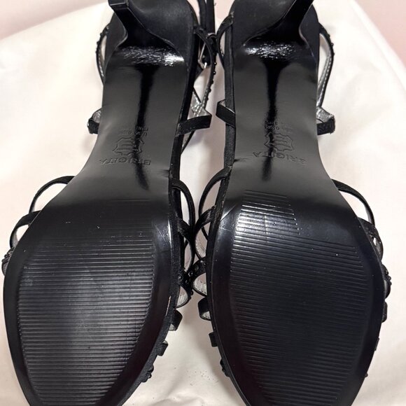 Touch of Nina Heels Strappy Black Rhinestone 9 1/2 M NEW WITHOUT BOX - Picture 2 of 8